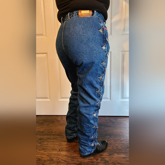 Lawman Western High-rise Bareback Western Jeans Relaxed Fit Size 19/20 - Picture 3 of 8